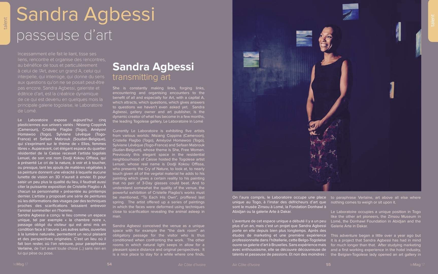 Le Mag . Sandra Agbessi . Decembre 2015 – Page 1