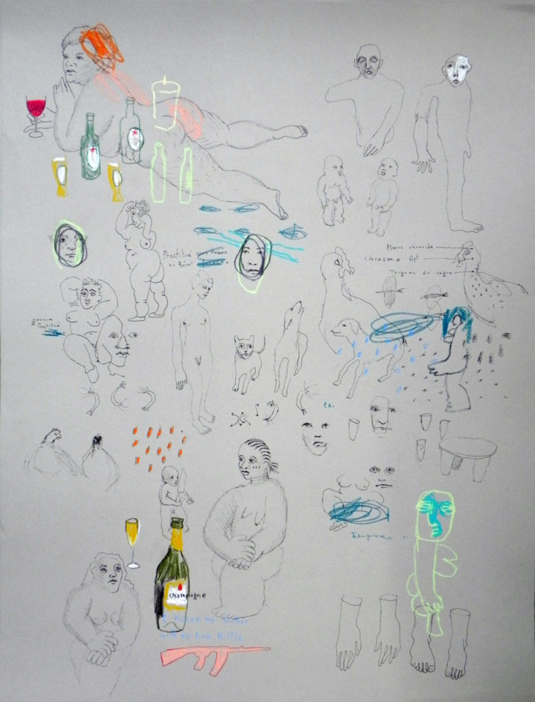 Etude anatomique approximative n°2 65x50cm 2016